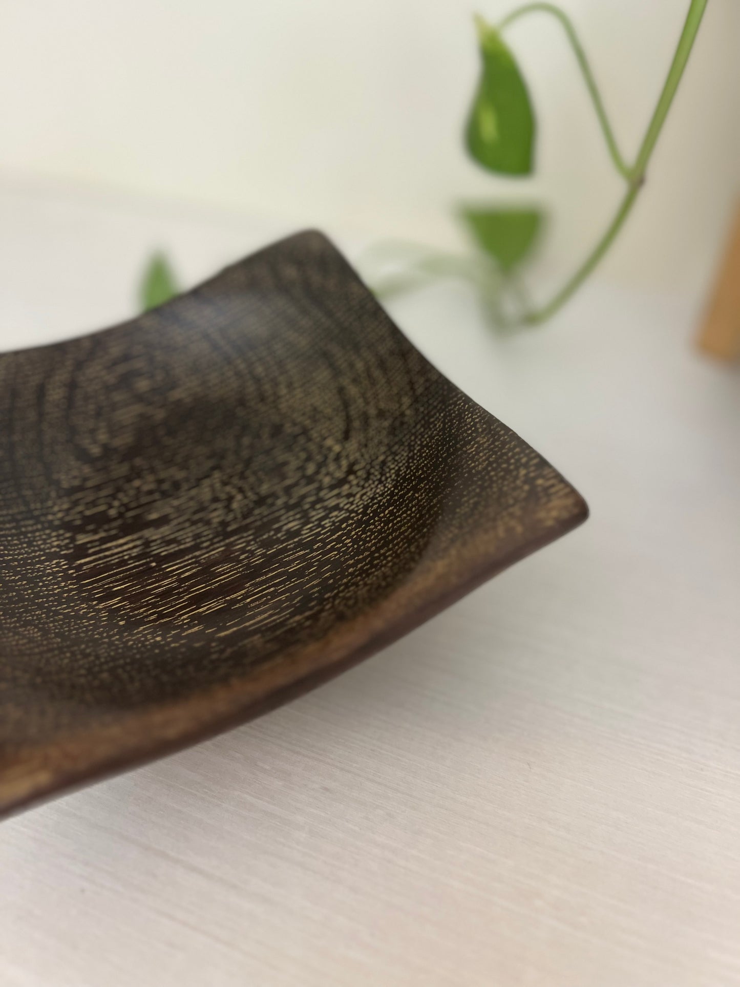 Gilded Oak Square Bowl